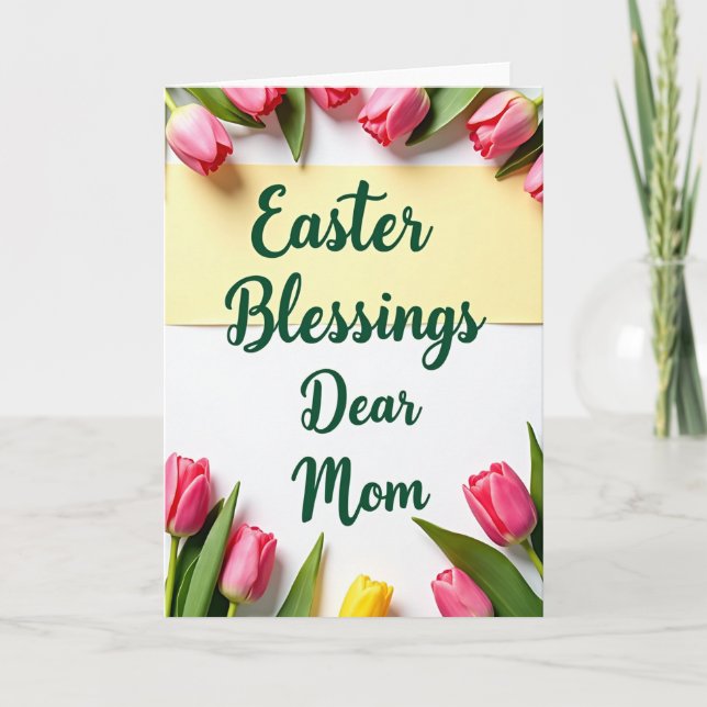 Carte de vœux de Pâques pour maman printemps (Devant)