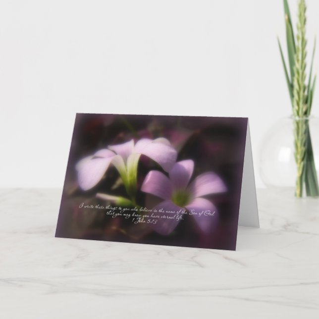 Carte de voeux de Pâques - Purple Oxalis (Devant)