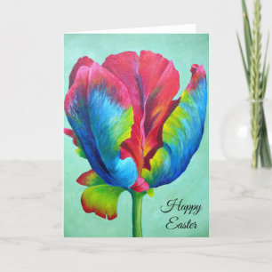 Carte de voeux de Pâques - Rainbow Tulip