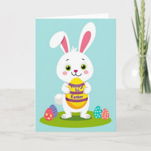 Carte de vœux de Pâques Striped Friend