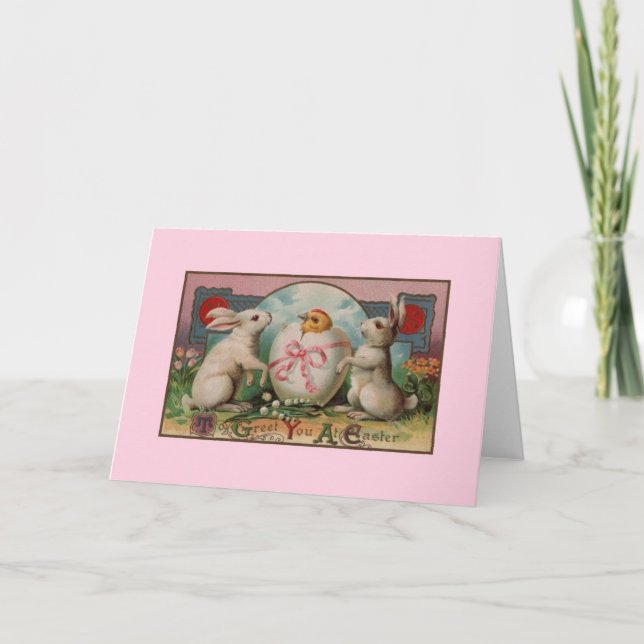 Carte de voeux de Pâques victorienne (Devant)