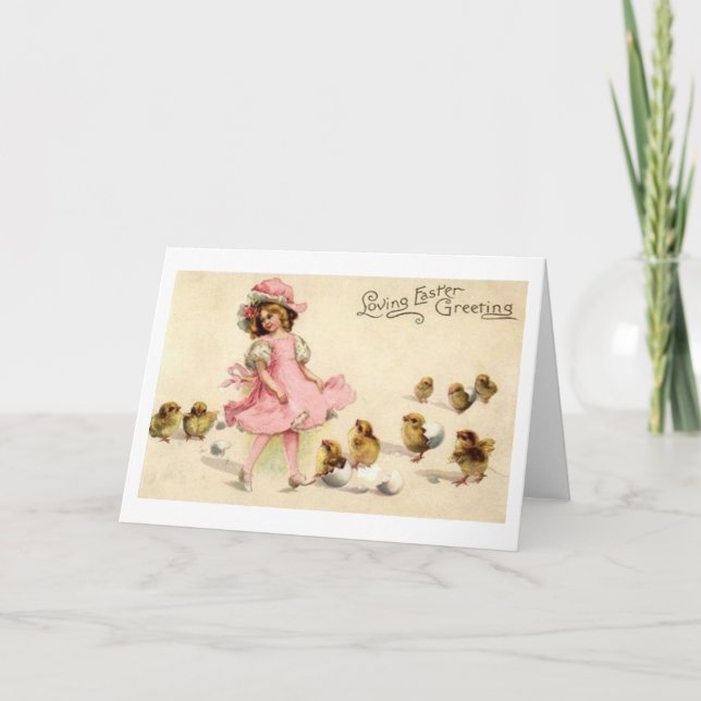 Carte de voeux de Pâques victorienne (Devant)