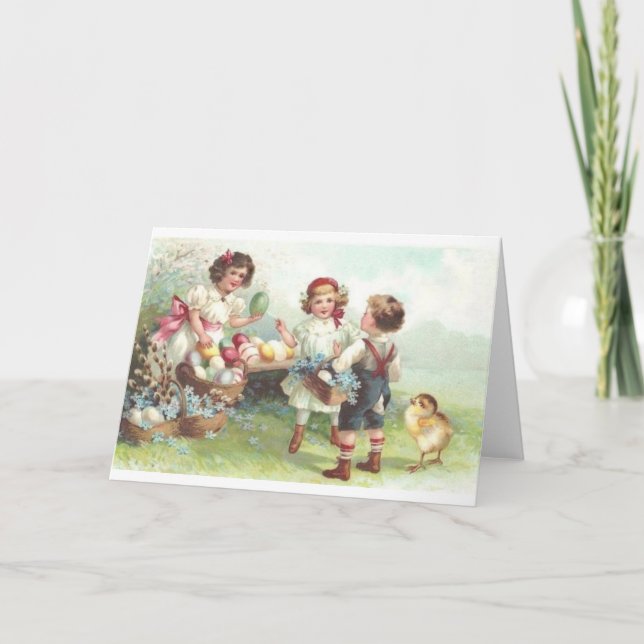 Carte de voeux de Pâques victorienne (Devant)