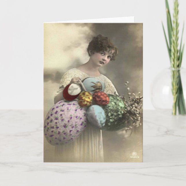 Carte de voeux de Pâques vintage (Devant)