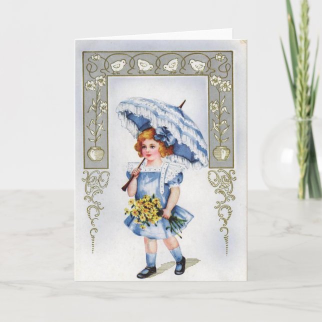 Carte de vœux de Pâques vintage (Devant)