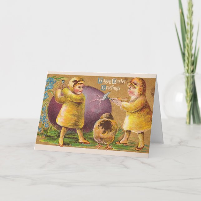 Carte de voeux de Pâques vintage (Devant)