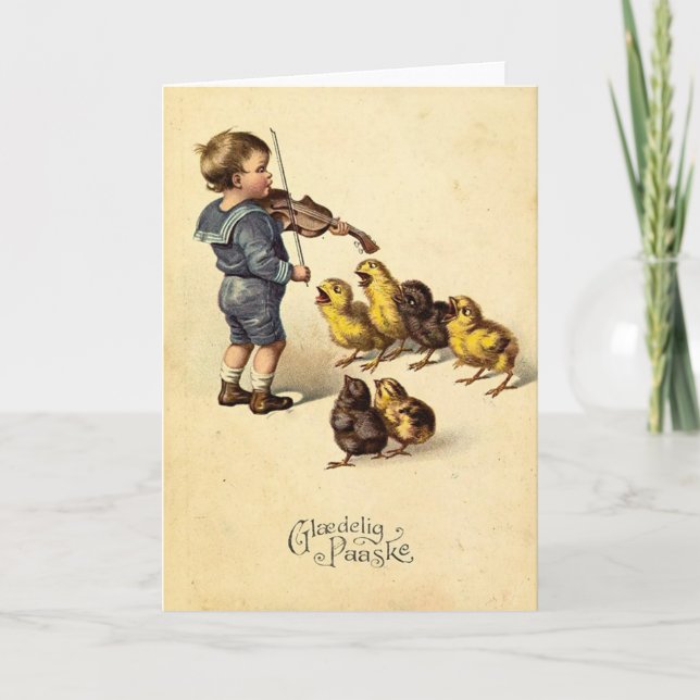 Carte de voeux de Pâques vintage (Devant)