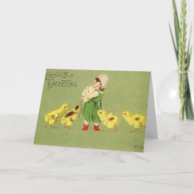Carte de voeux de Pâques vintage (Devant)
