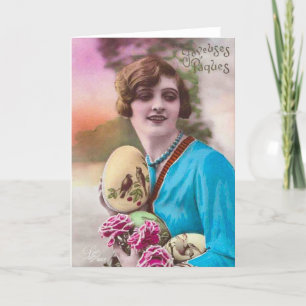Carte de voeux de Pâques vintage