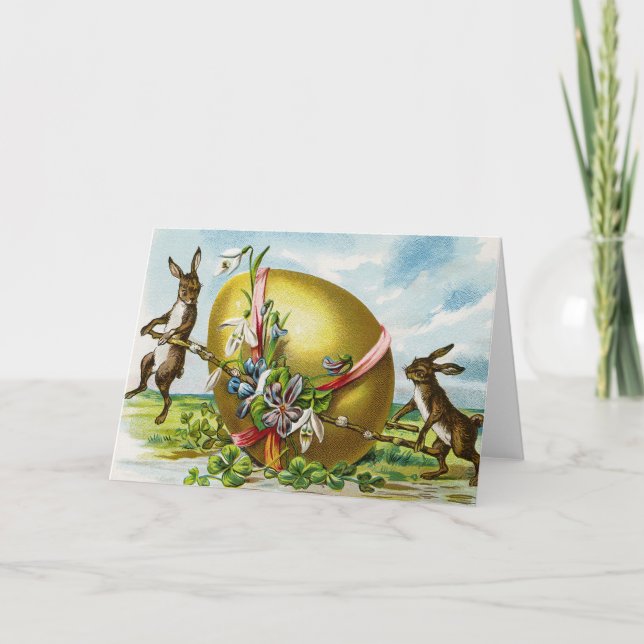 Carte de voeux de Pâques vintage (Devant)