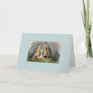 Carte de voeux de Pâques vintage Russe / Ukrainien
