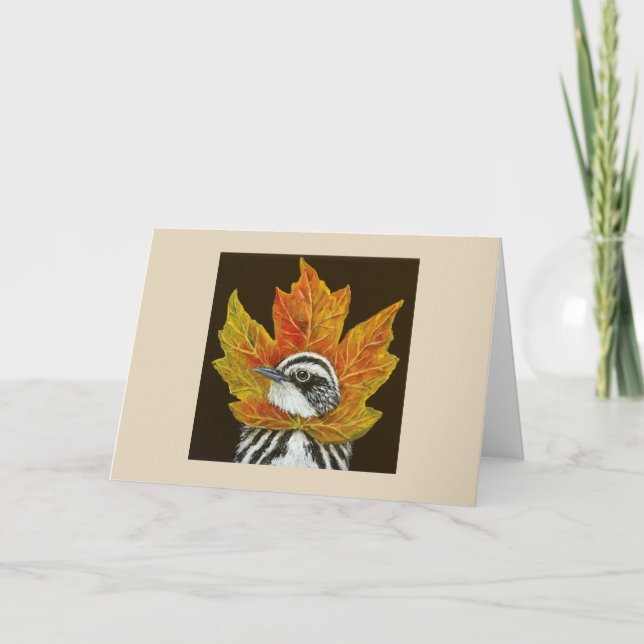 Carte de voeux de Paruline d'automne (Devant)