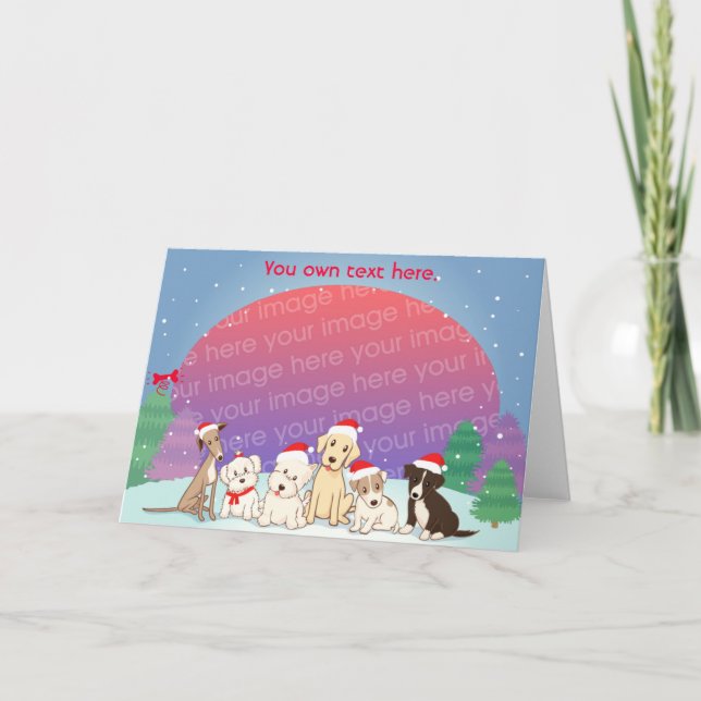 Carte de voeux de pattes de Père Noël (Devant)