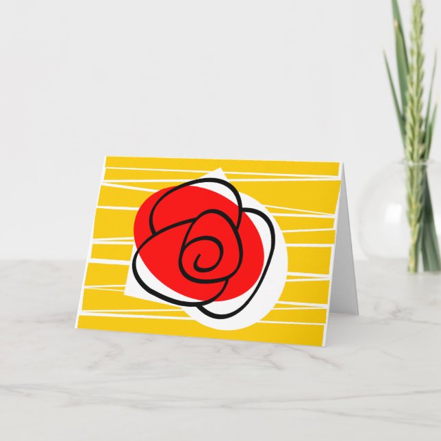 Carte de vœux de paysage Rose espagnole (Devant)