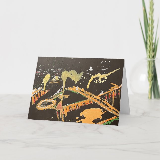 Carte de voeux de peinture Abstraite de Pittsburgh (Devant)