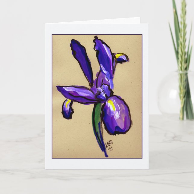 Carte de voeux de peinture aéronautique Iris (Devant)