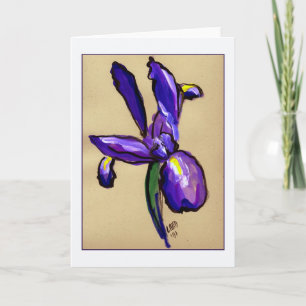 Carte de voeux de peinture aéronautique Iris
