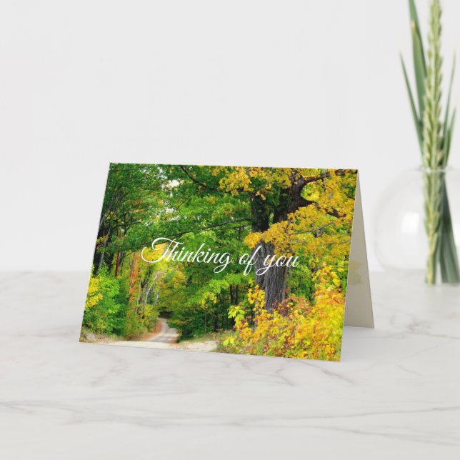 Carte de vœux de pensée d'automne pour arbres Mess (Devant)