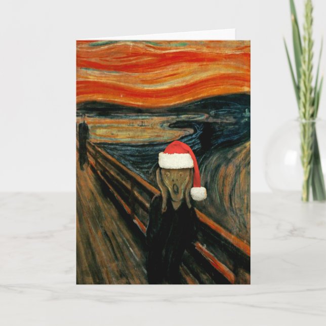 Carte de voeux de Père Noël Scream (Devant)