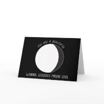 Carte de voeux de phase Gibbous MOON