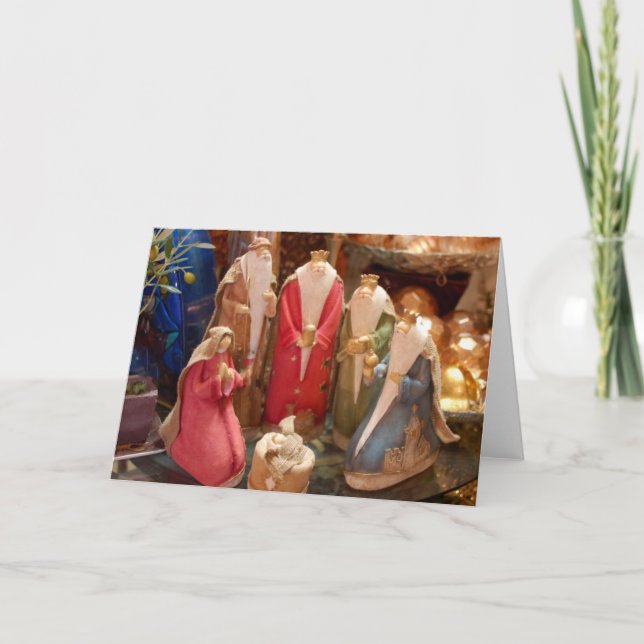 Carte de voeux de photo de nativité de Noël (Devant)