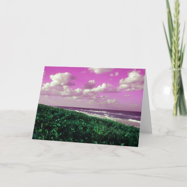 carte de voeux de plage beau beau travail (Devant)