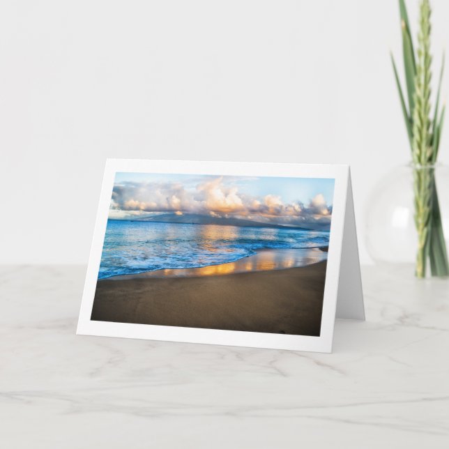 Carte de voeux de plage de Kaanapali (Devant)