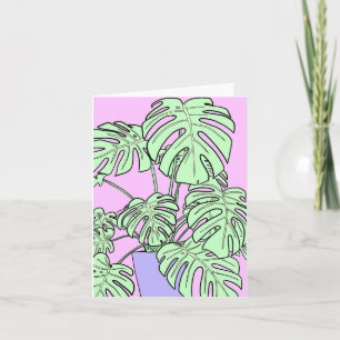 Carte de vœux de plante de fromage. Carte de plant