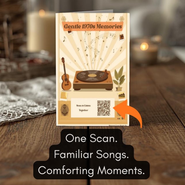 Carte de voeux de playlist musicale des années 197 (Créateur téléchargé)