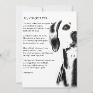 Carte de voeux de Poésie Conforter Chien Dalmatien