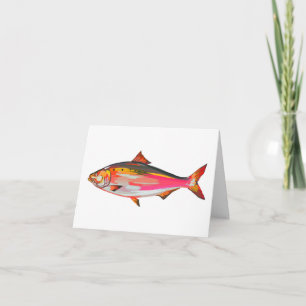 Carte de vœux de poisson lumineuse et colorée