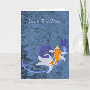 Carte de voeux de poisson rouge