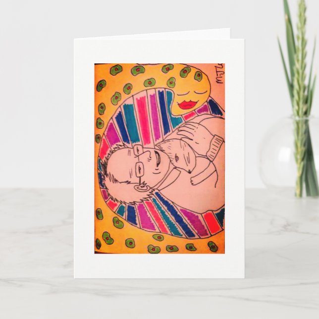 Carte de voeux de ponceuses de Bernie (blanc) (Devant)