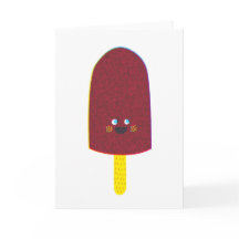 Carte de voeux de Popsicle de chocolat