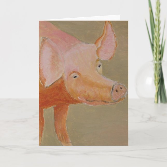Carte de voeux de porc (Devant)