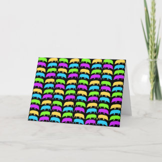 Carte de voeux de porcs multicolores