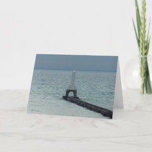 Carte de voeux de Port Washington Breakwater Light