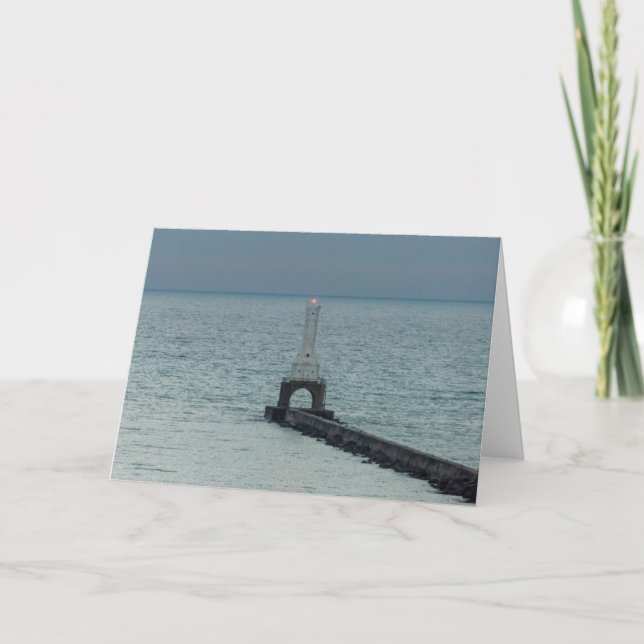 Carte de voeux de Port Washington Breakwater Light (Devant)
