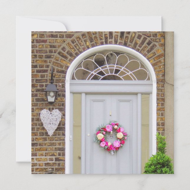 Carte de vœux de porte de la Saint-Valentin (Devant)