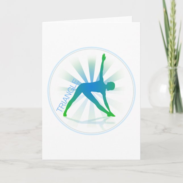 Carte de voeux de pose de yoga (triangle) (Devant)