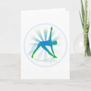 Carte de voeux de pose de yoga (triangle)