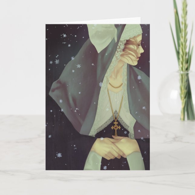 Carte de voeux de "première neige" (Devant)