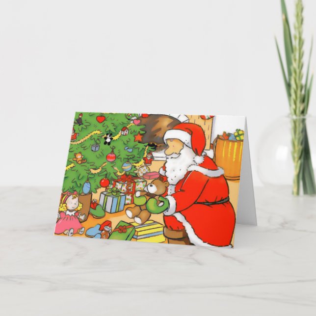 Carte de voeux de présents de Père Noël (Devant)