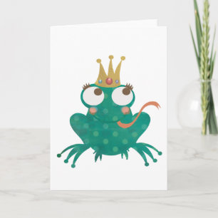 Carte de voeux de prince de grenouille