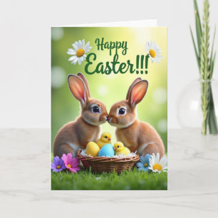 Carte de vœux de printemps avec un mignon petit la