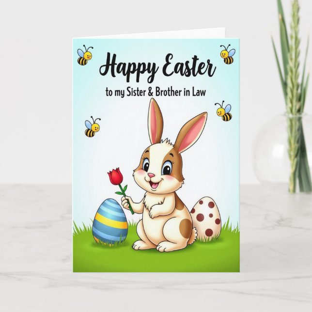 Carte de vœux de printemps de lapin (Devant)