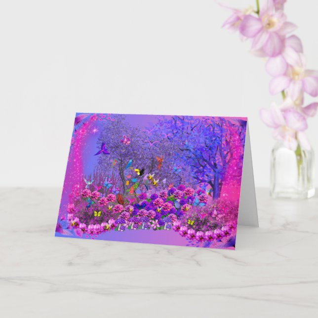 Carte de vœux de printemps Nature (Orchidée)