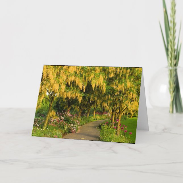 Carte de voeux de promenade de jardin (Devant)