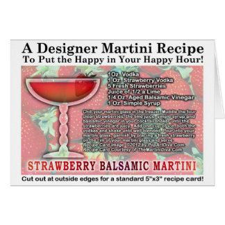 Carte de vœux de recette de Martini Balsamique aux