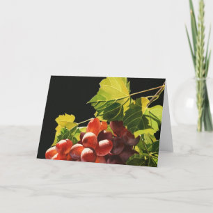 Carte de voeux de récolte de raisin
